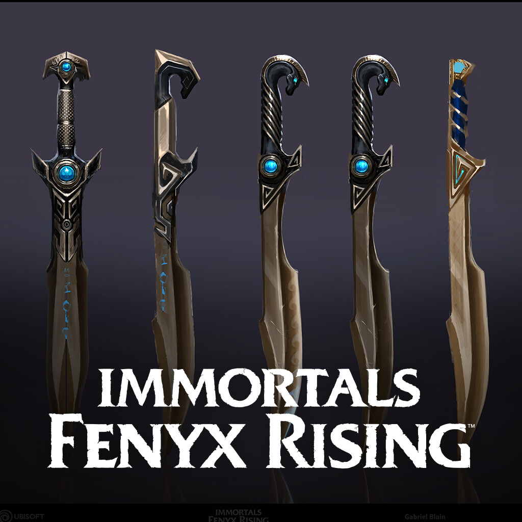 ArtStation Immortals Fenyx rising weapons