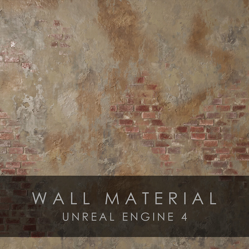 Stylised plaster wall material. UE4