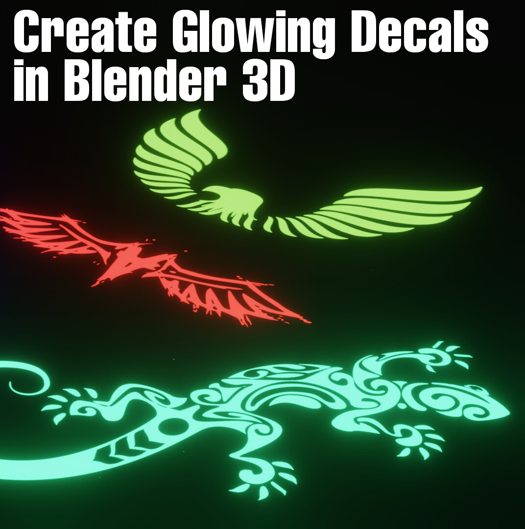 ArtStation How to Create Glowing Decals in Blender 3D
