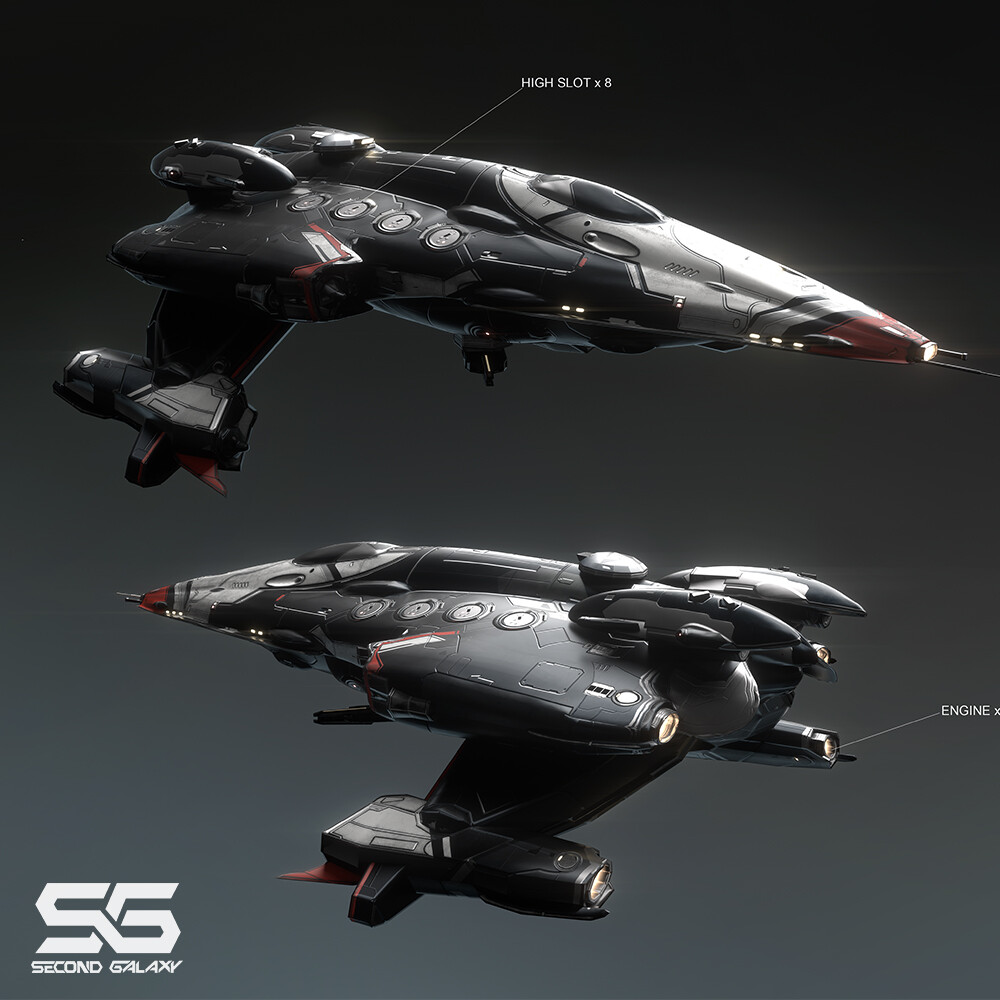 ArtStation - Second Galaxy: Frigate 'Infiltrator'