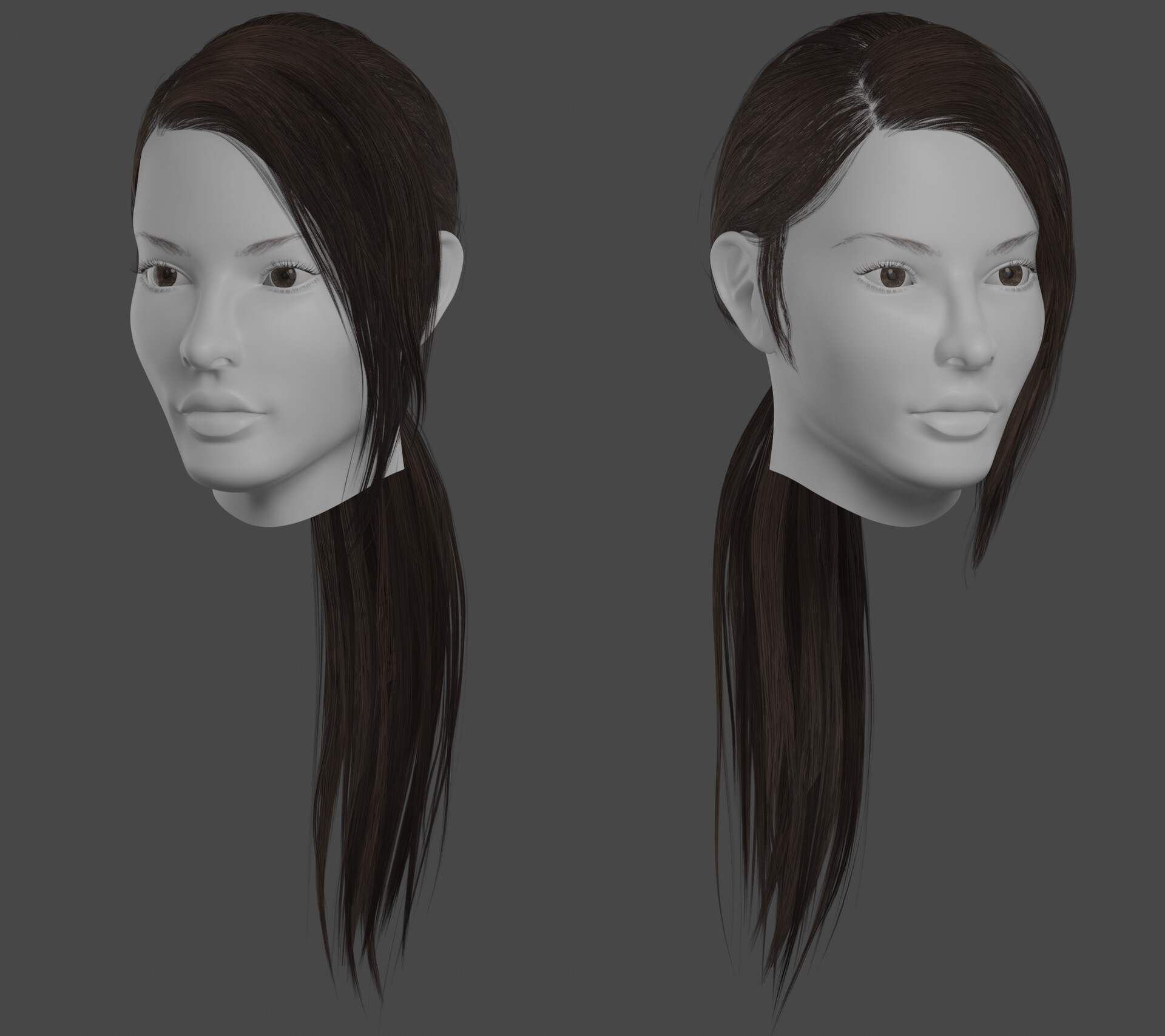 ArtStation - Hair cards practice