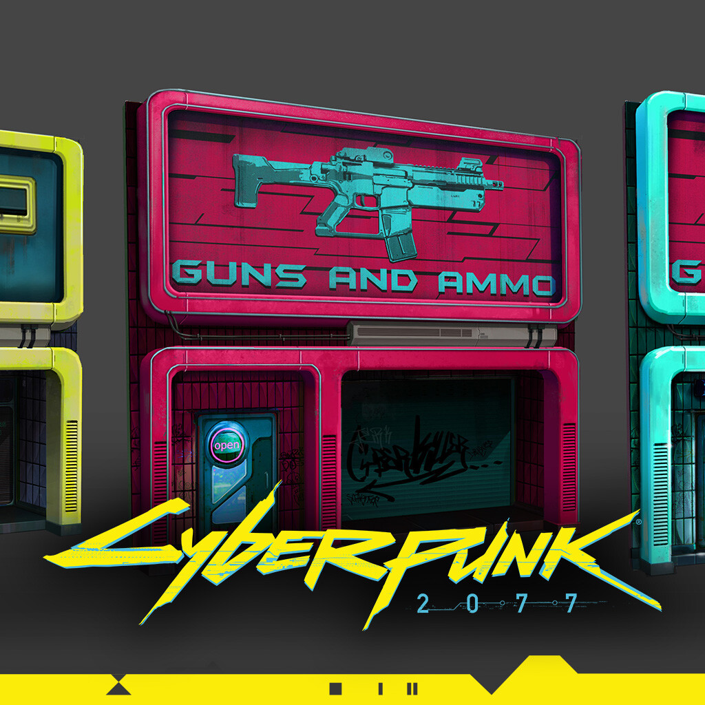 ArtStation - Cyberpunk 2077 | Shop Facades