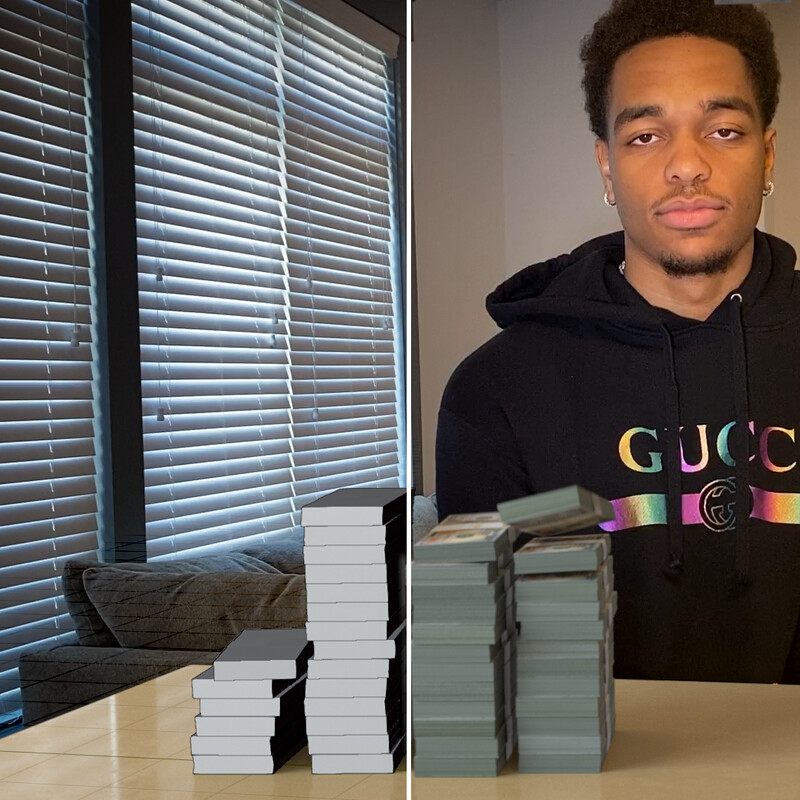 Composited Money Stacks for My First Million series (GQ)