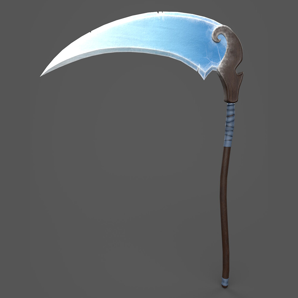 3D model Combat Scythe VR / AR / low-poly