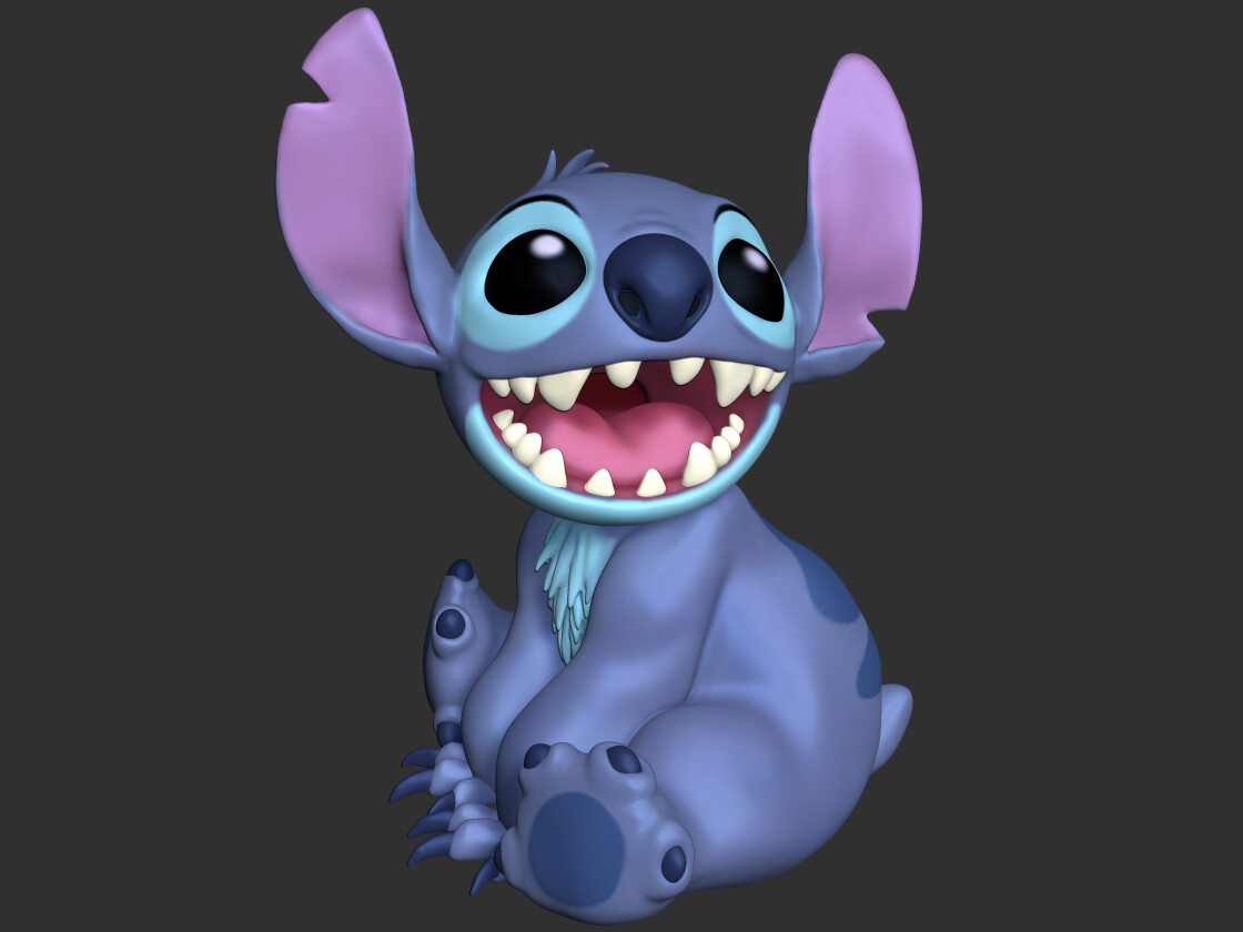 Artstation - Stitch From 2d To 3d