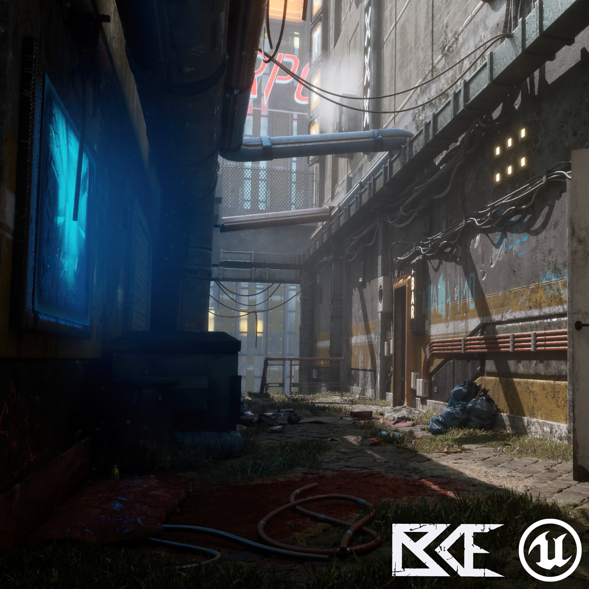 ArtStation - Cyberpunk Dystopian Alley