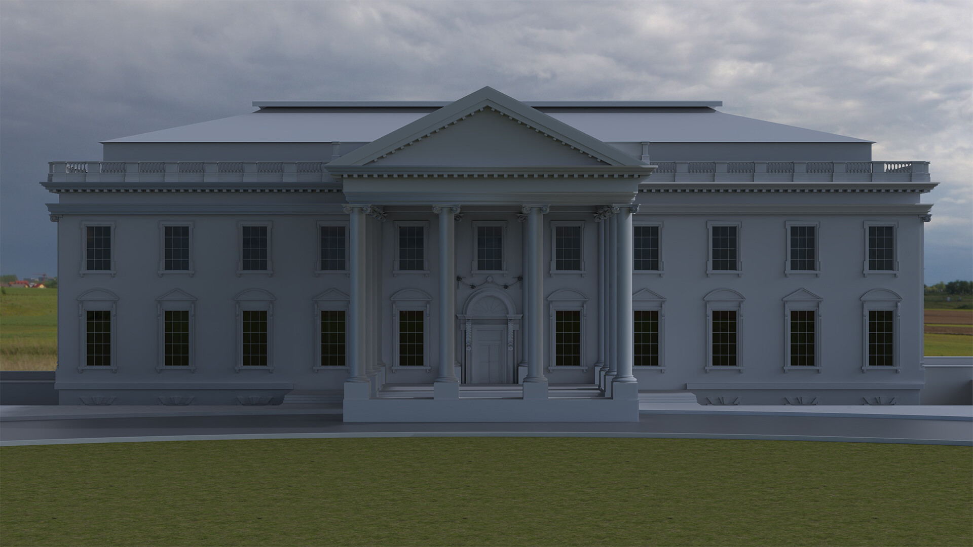 ArtStation White House WASHINGTON   Mehmet Cemil Ozagachanli Mehmet Cemil Ozagachanli Beyaz Saray 2 