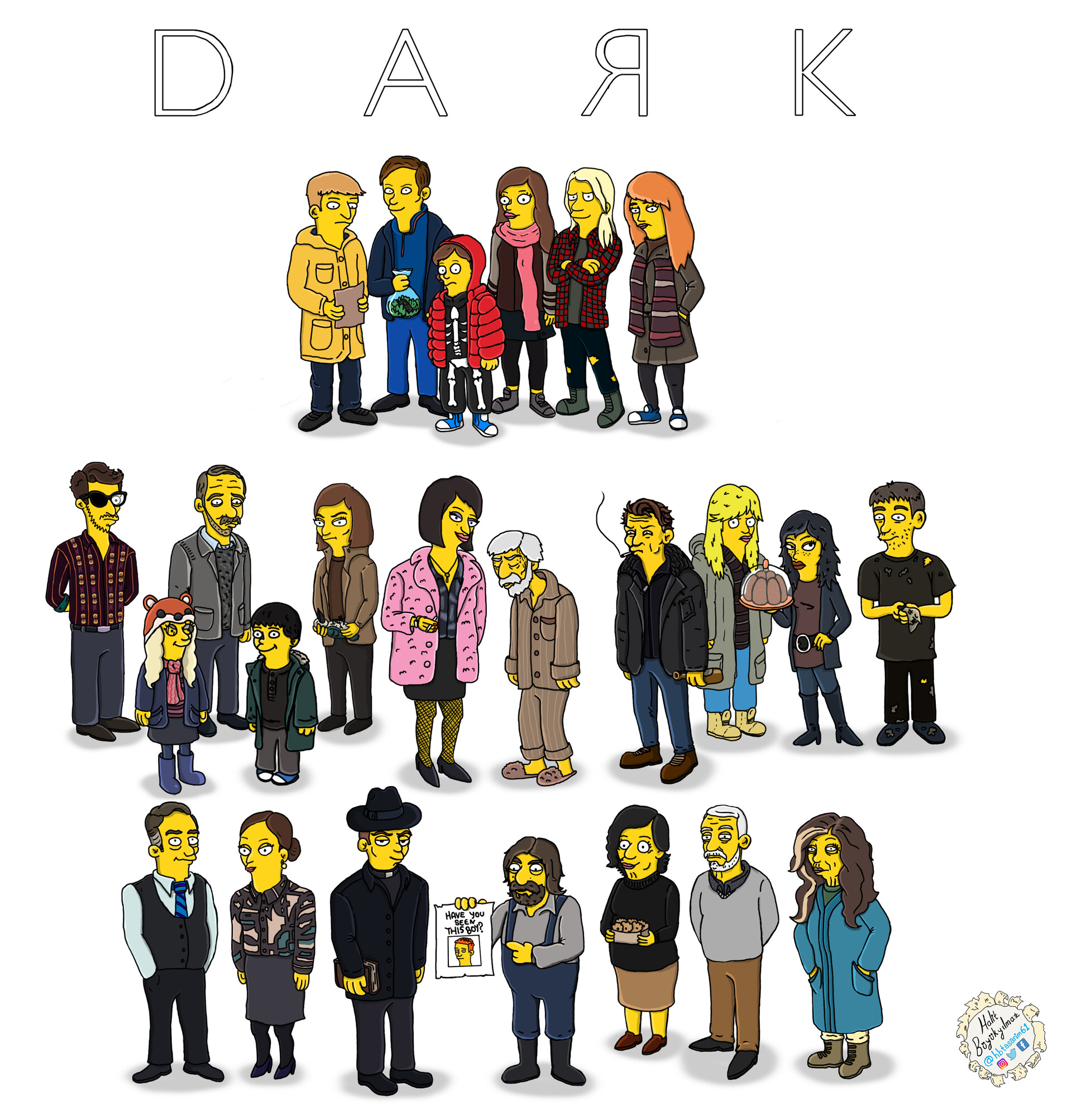 ArtStation DARK NETFLIX SERIES IN SIMPSONS STYLE