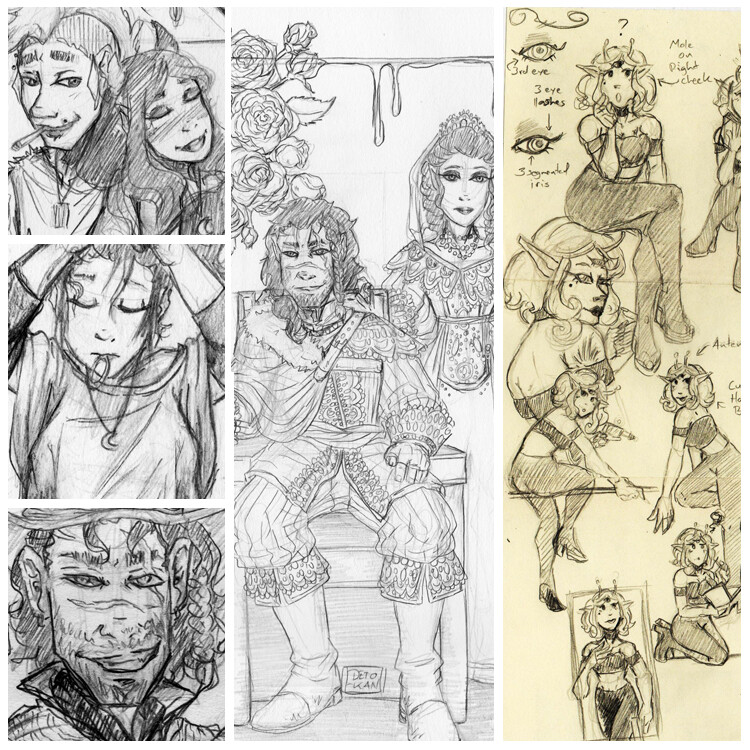 ArtStation - Various Sketchpages 2020