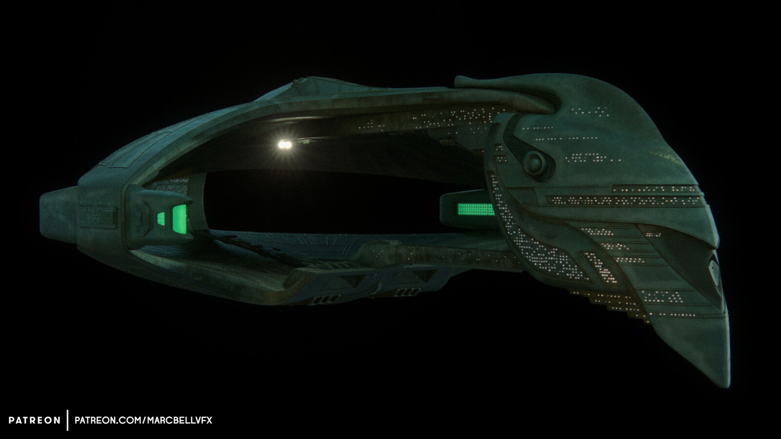 Star Trek Deep Space Nine - Romulan Warbird (D'Deridex)