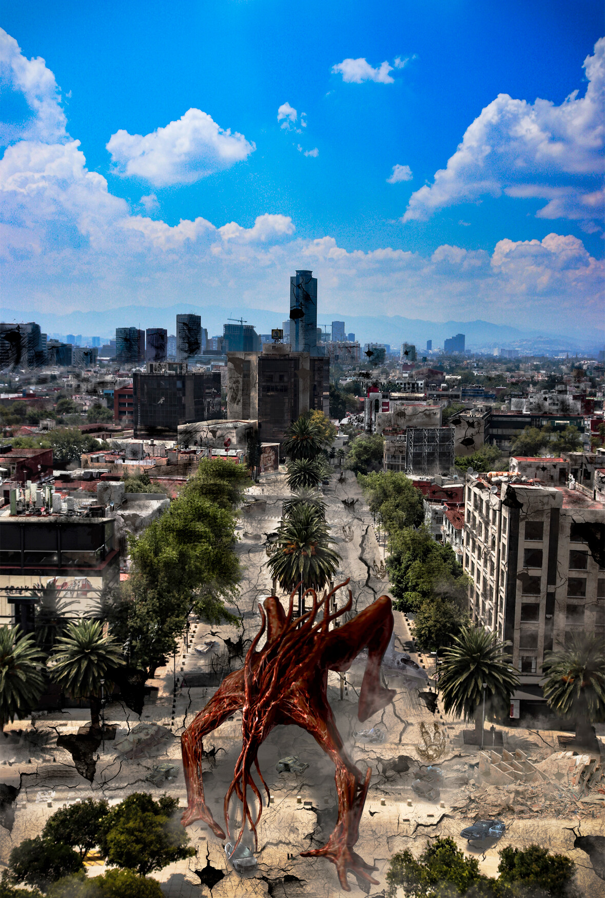 ArtStation MEXICO CITY MATTE PAINTING   Martin Gudino Martin Gudino Para Redes Sociales 