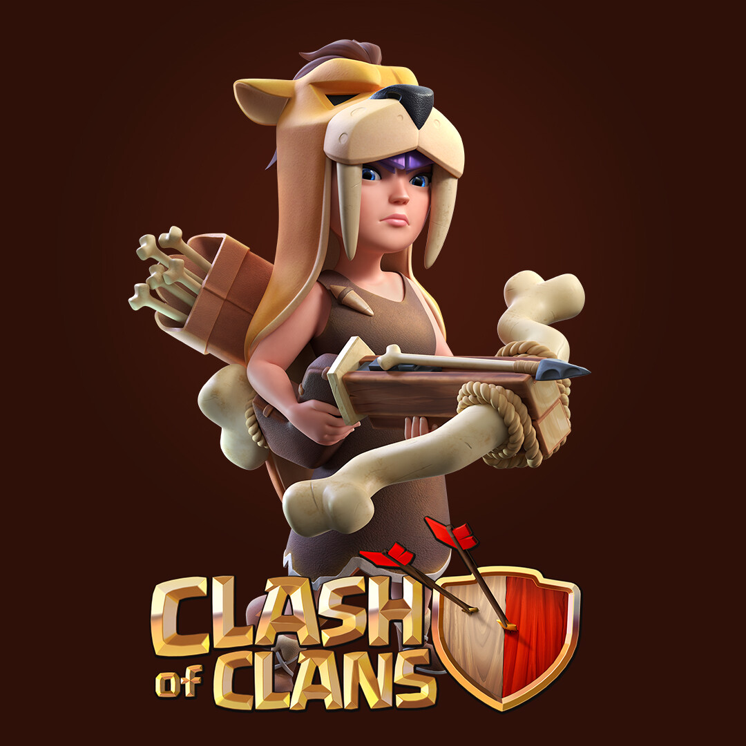 Clash of Clans - Primal Archer Queen and Barbarian King , Anya Mozharovska.