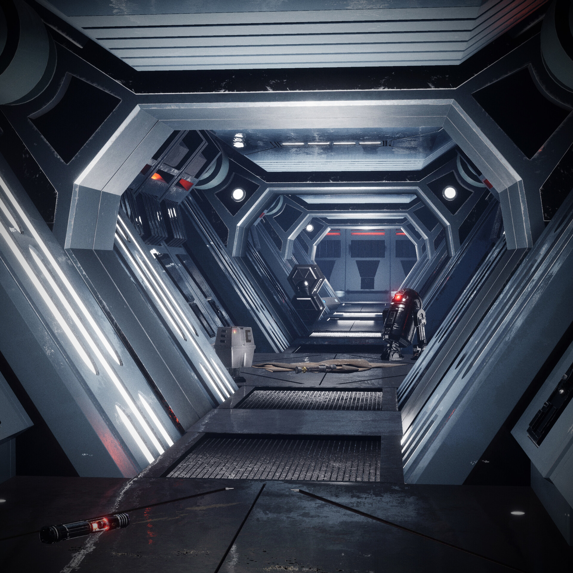 Artstation Star Wars Imperial Base Corridor Render Unreal Engine 4