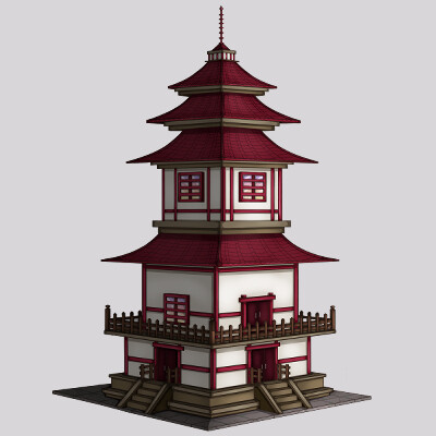 ArtStation - Kana Bushida Hidden Legacy: Pagoda Building Design