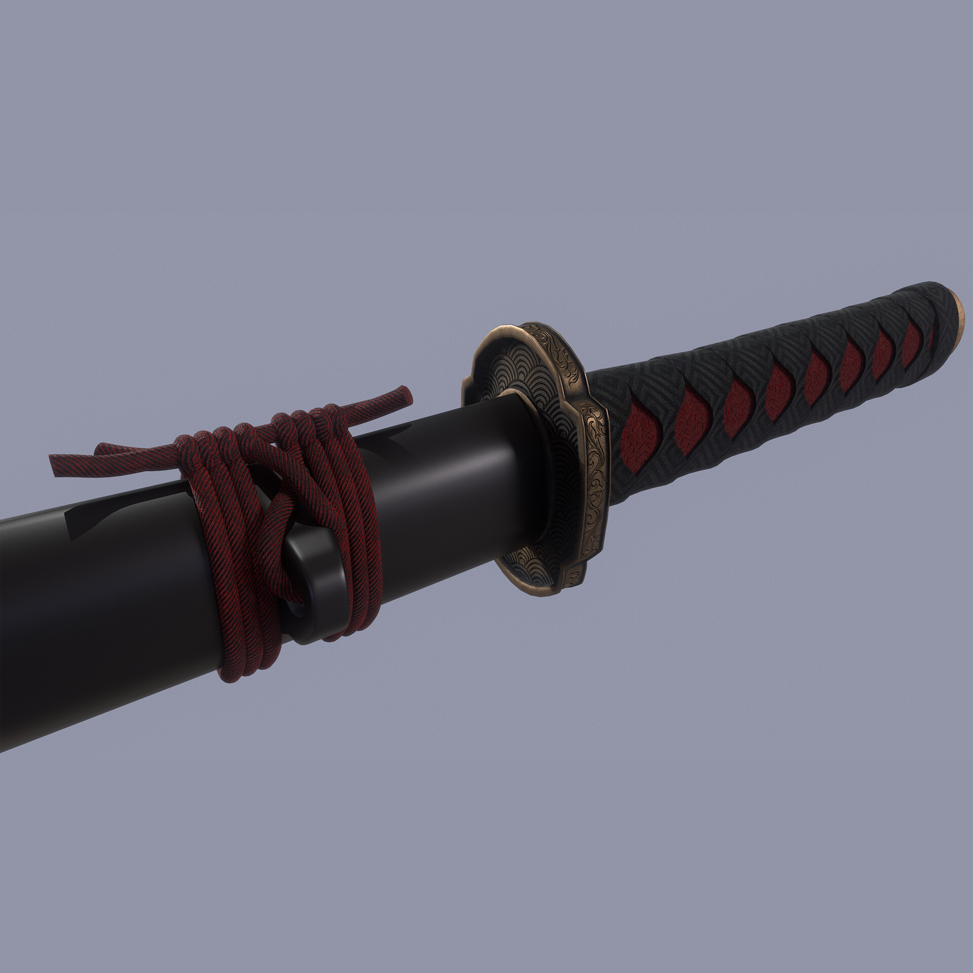 Artstation - A Highly Detailed Japanese Katana