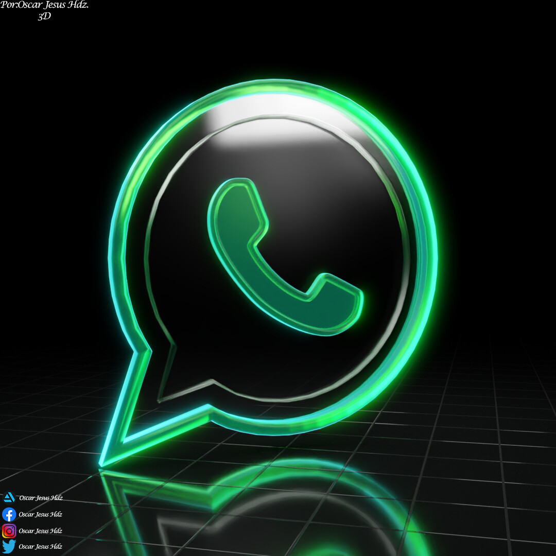 WhatsApp Button 3D Rendering Design On Black Background. Three-dimensional  What's App Logo Green Glossy Icon. Stock Photo, Picture and Royalty Free  Image. Image 179668015.