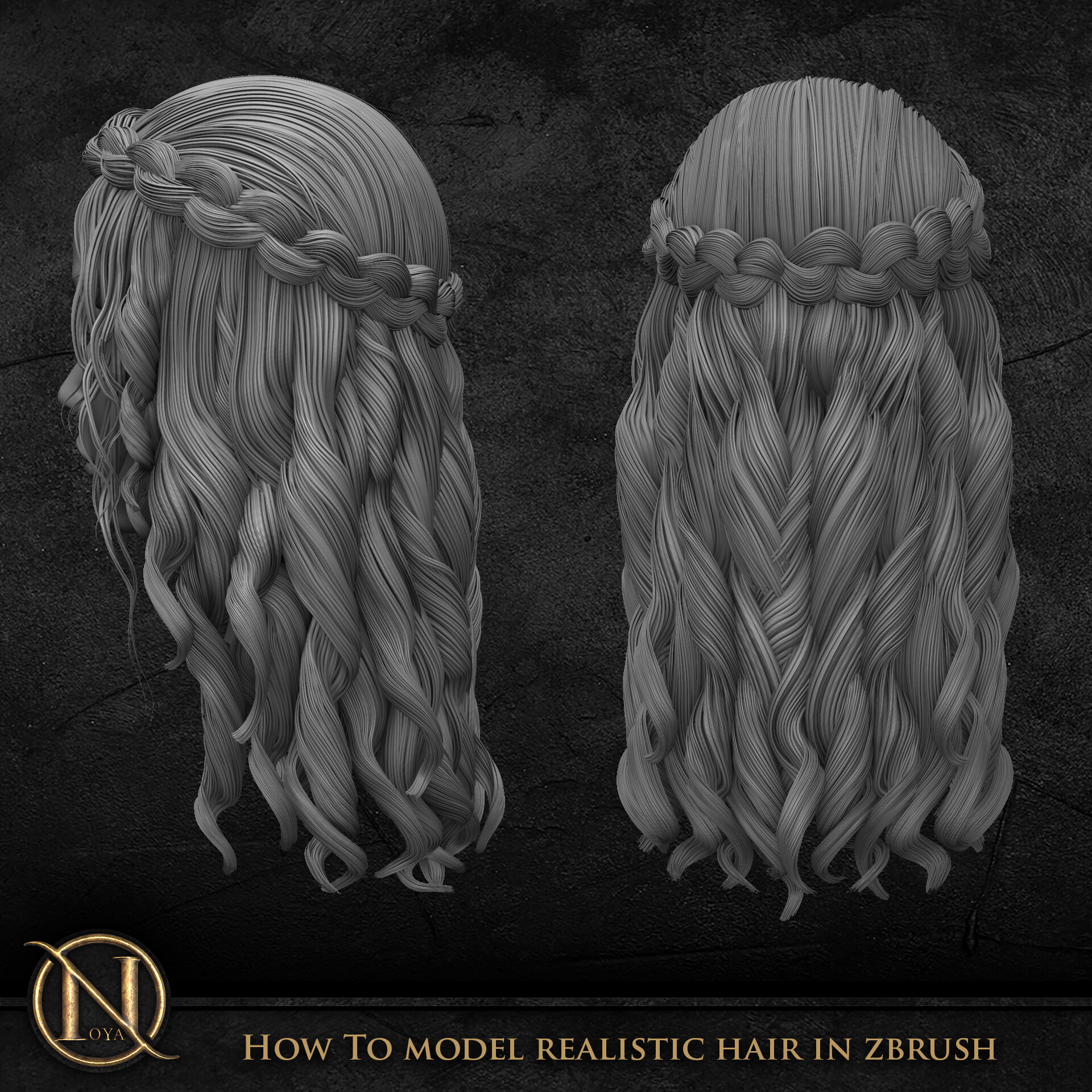 realistic hair in zbrush