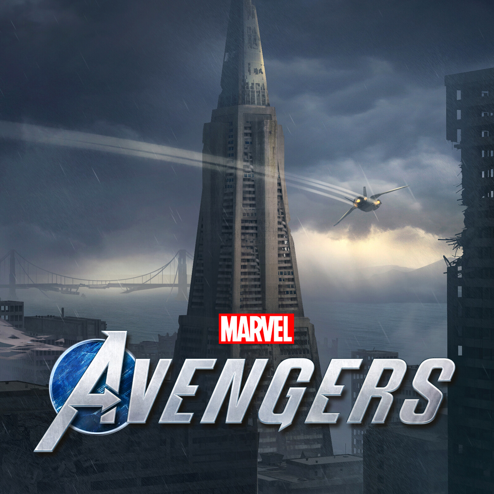 Marvels Avengers Destroyed San Francisco Key Art