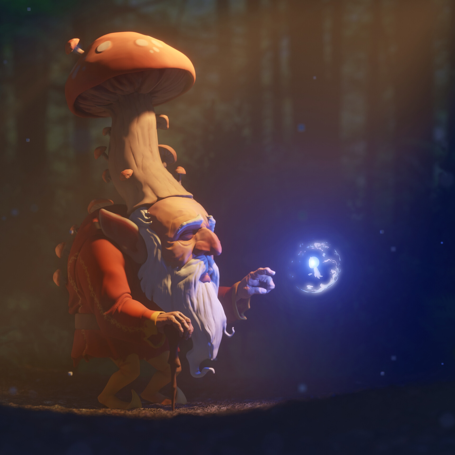 ArtStation 3D interpretation of the Mushroom King