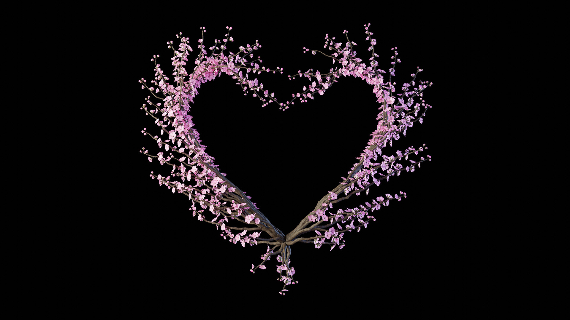 ArtStation - Blossoming tree shaped as heart