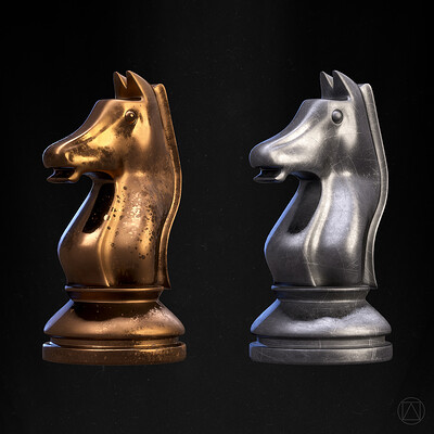 Chess: bronze and steel