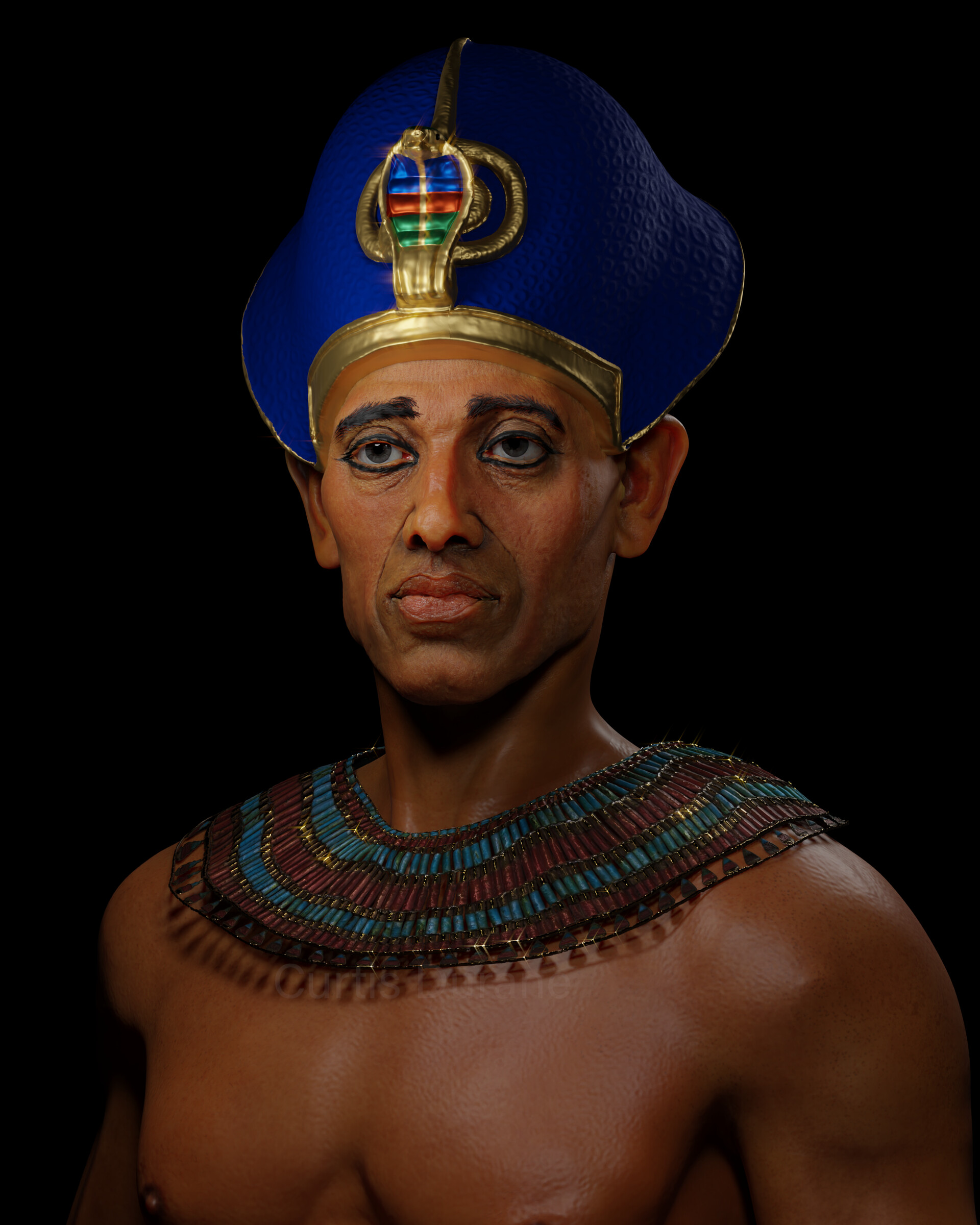 ArtStation - Akhenaten 1380 BC - 1335 BC Facial Reconstruction v2