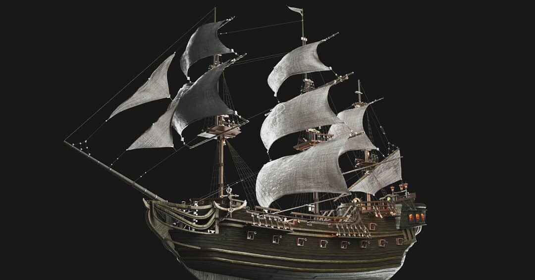 ArtStation - Infinity Sailor Pirate ship 3D Model & Assets showreel