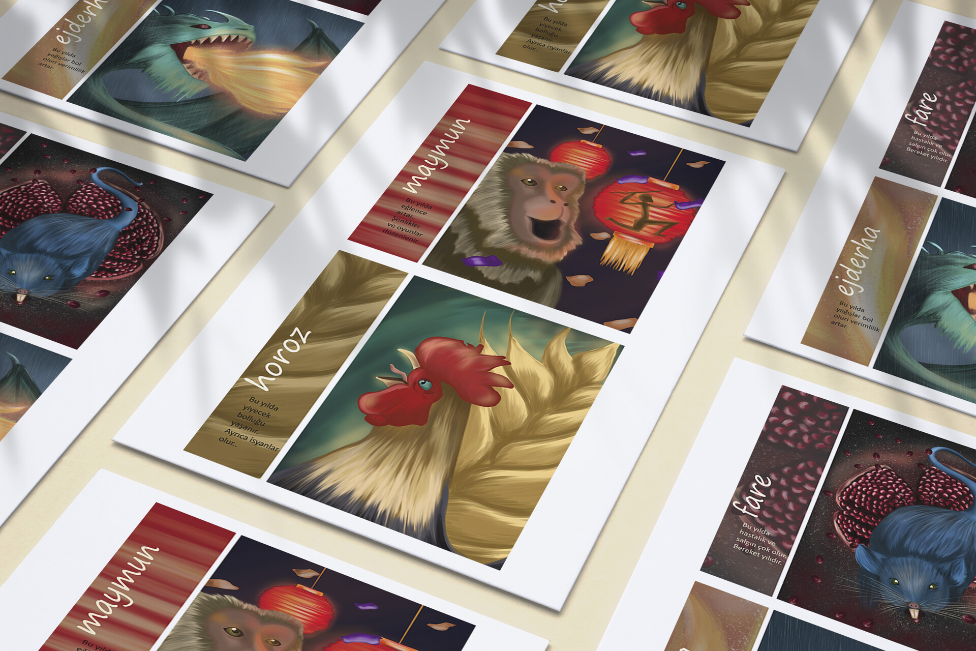 ArtStation Turkish Calendar With 12 Animals