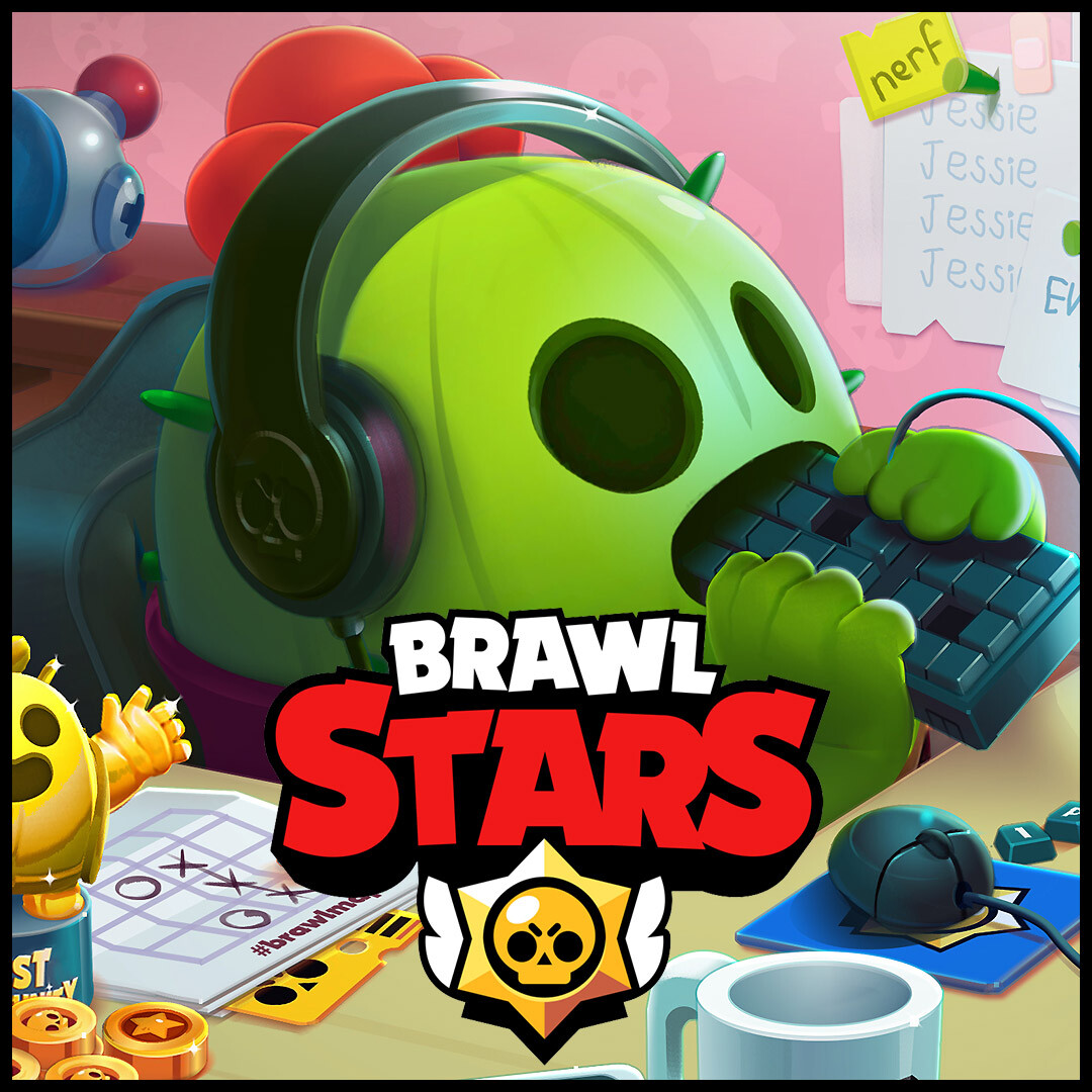 Artstation Brawl Stars Illustration Spike Dev Team Sephy Ka - spike brawl star 2d