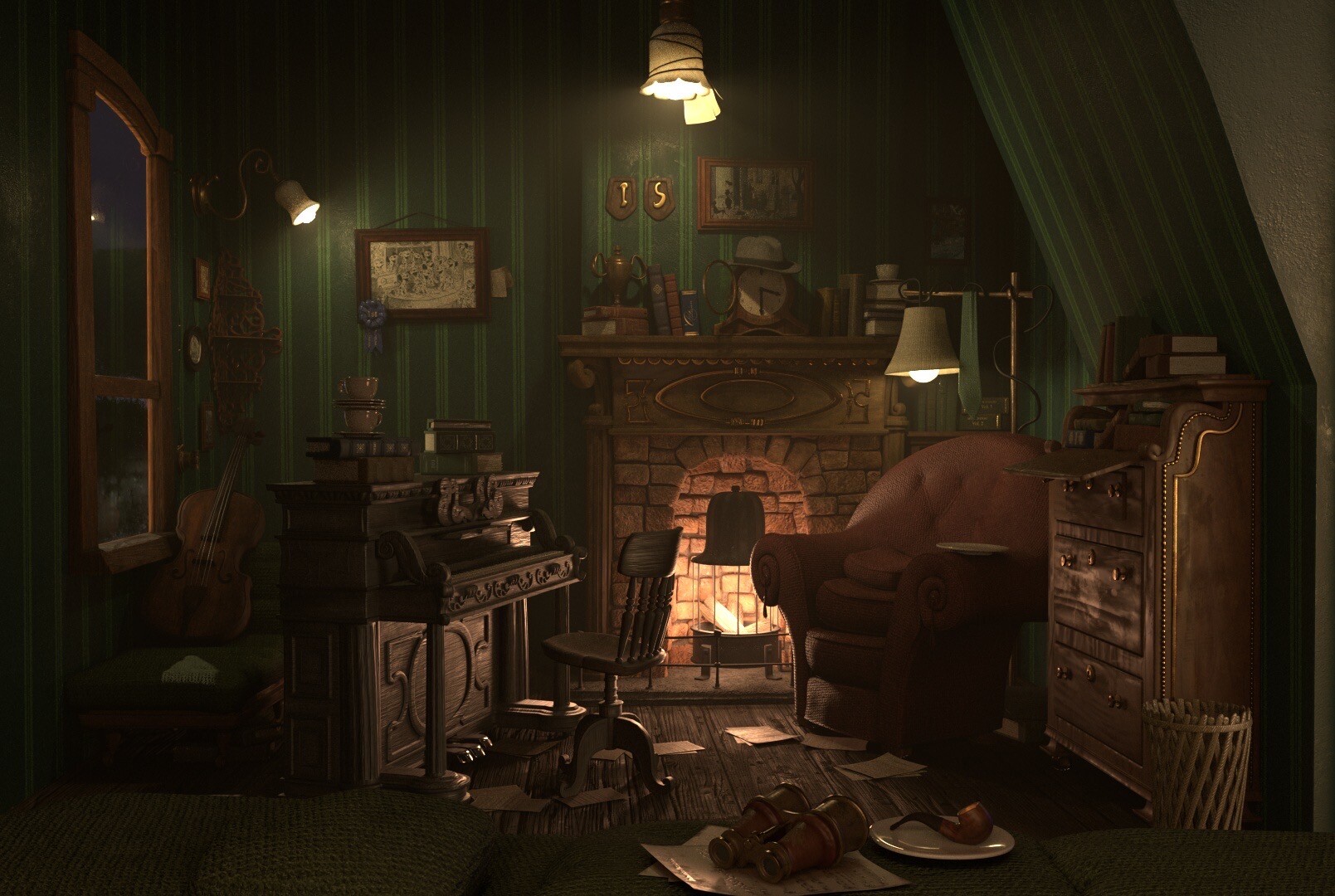 ArtStation - Roger's Apartment, 101 Dalmatians