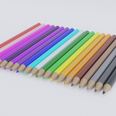 Wooden Pencil Crayon Set