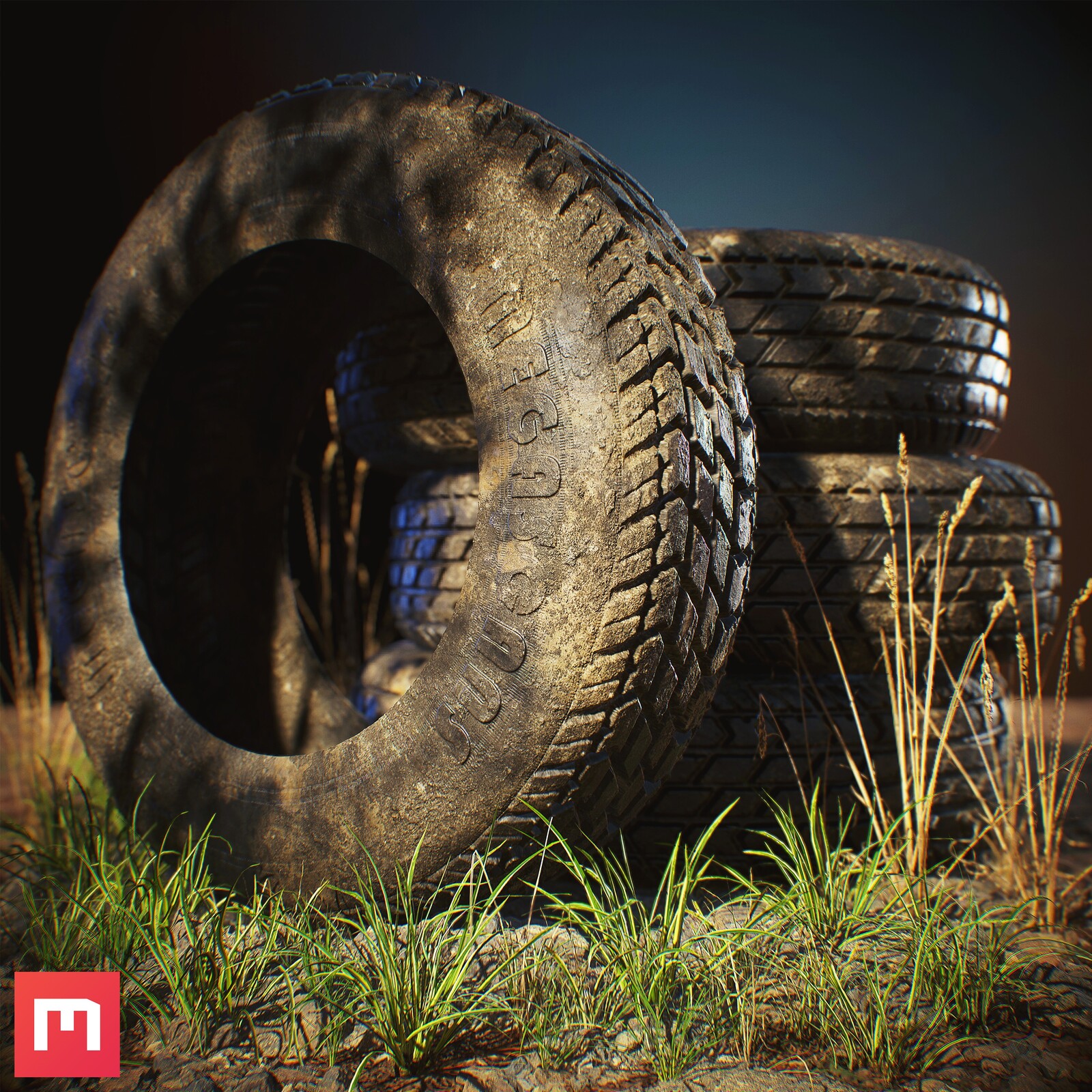 Tire Material Scene