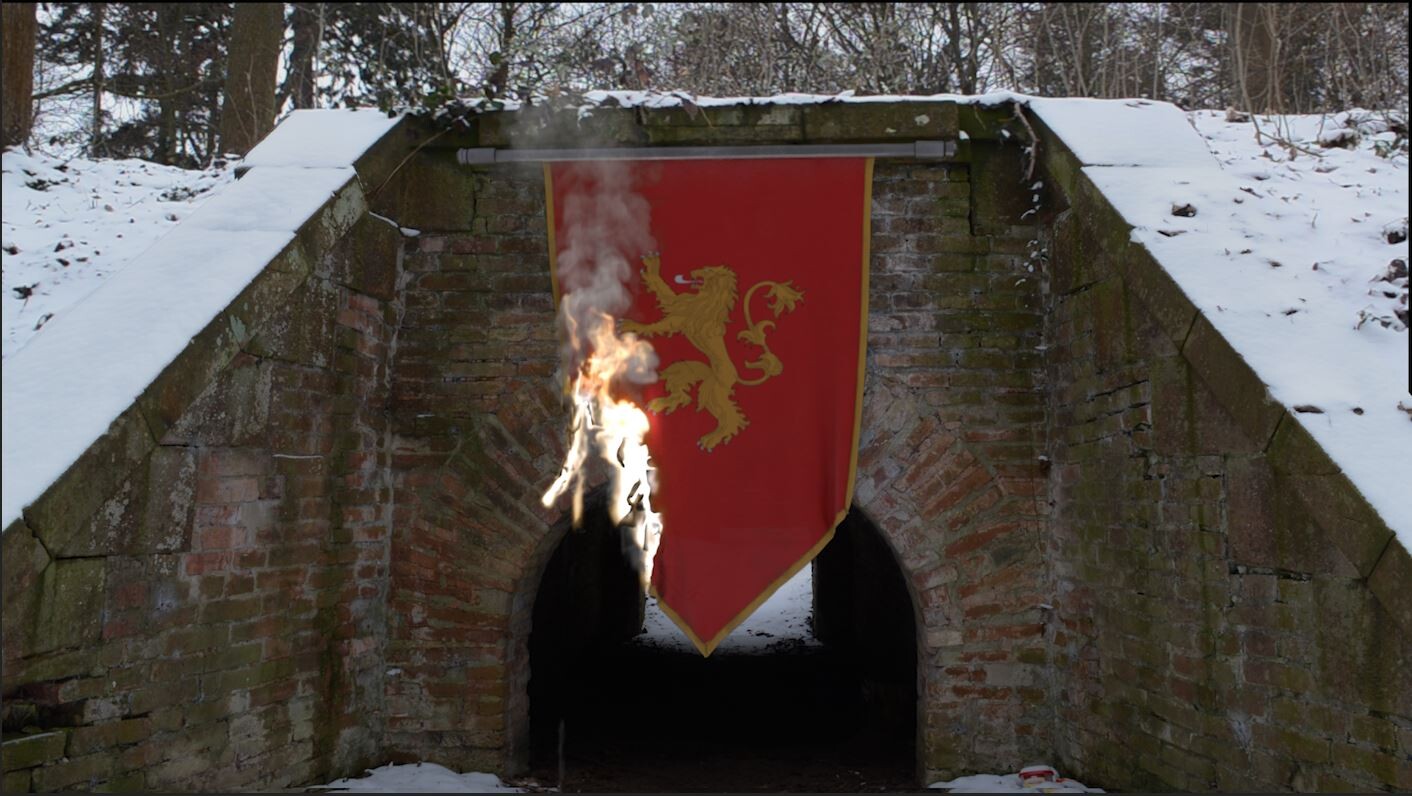 ArtStation Burning Flag Houdini 18.5 Pyro and Vellum