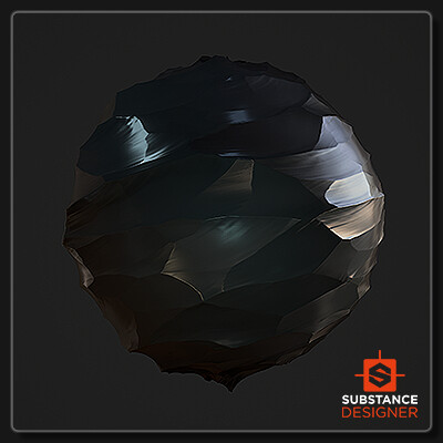 ArtStation - SD Material study: Obsidian