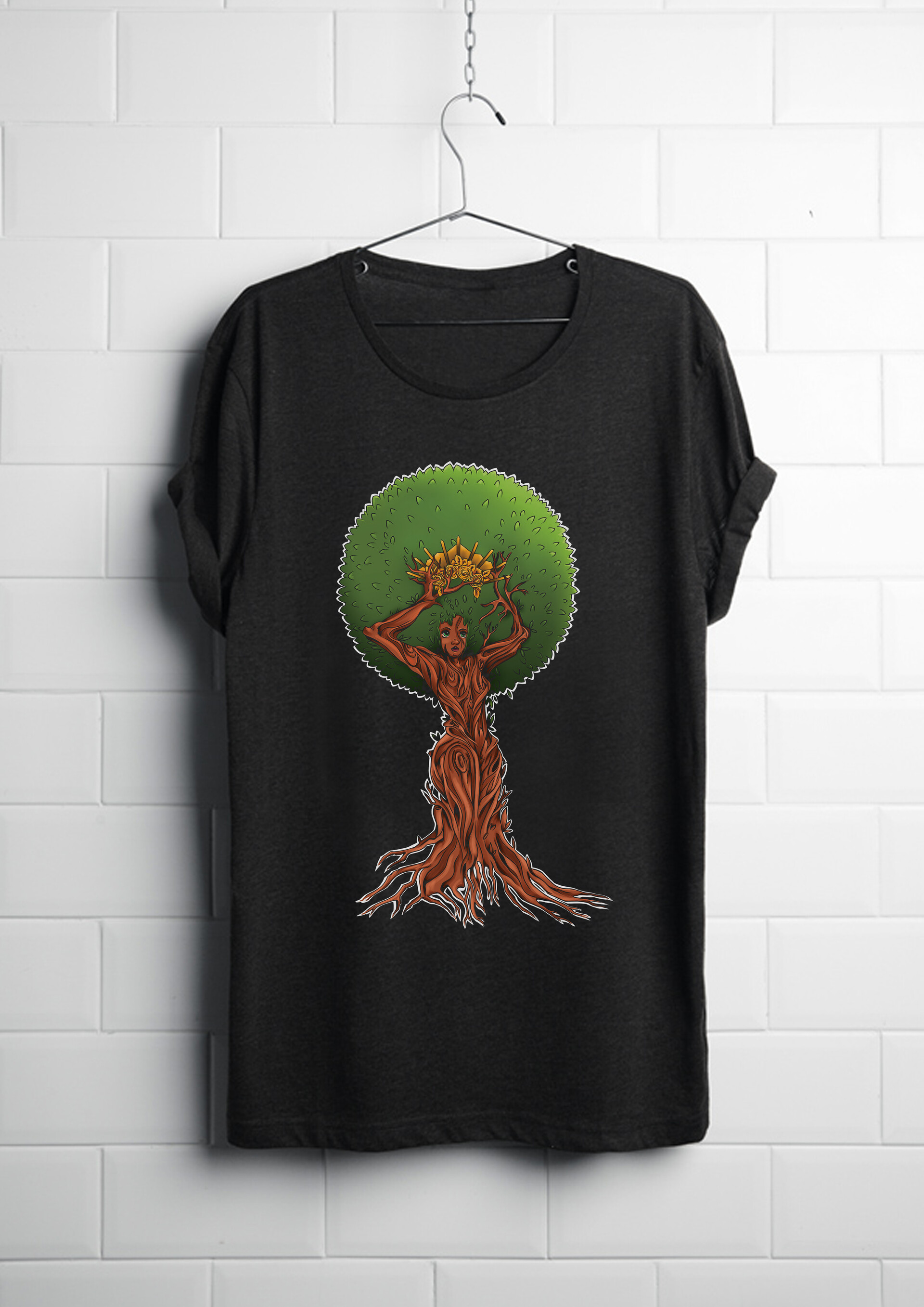 ArtStation - Tree lady, design for a T shirt line