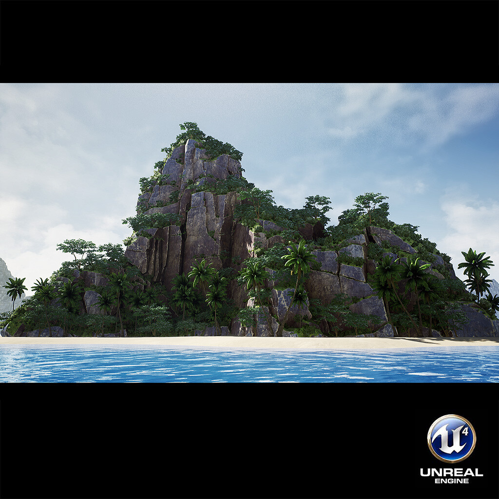 ArtStation Little rocky island