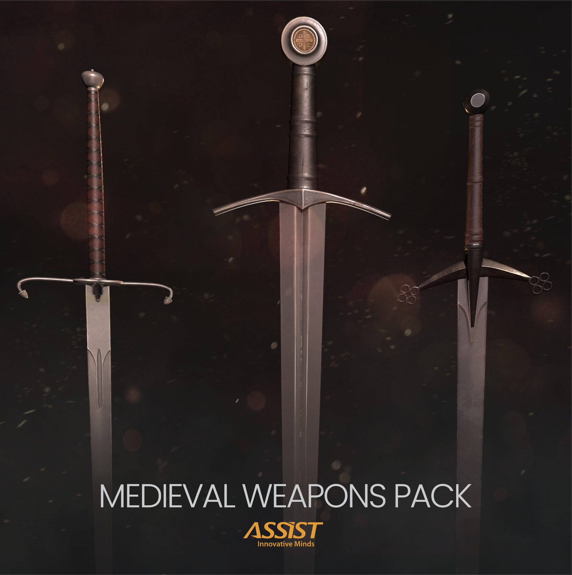 ArtStation - Vector Design Of Interlocked Medieval Swords