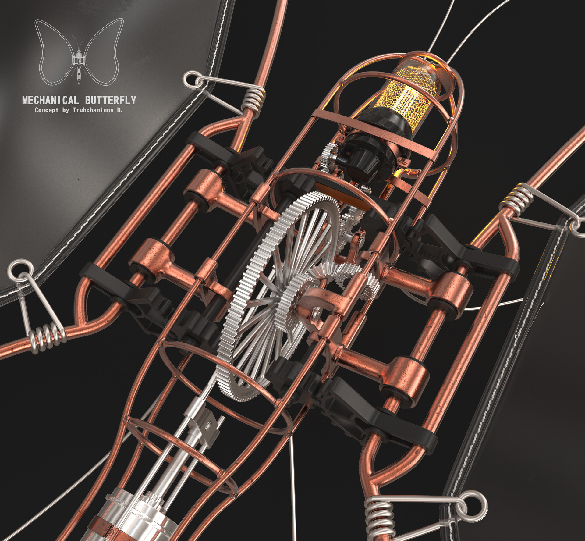 ArtStation Mechanical butterfly