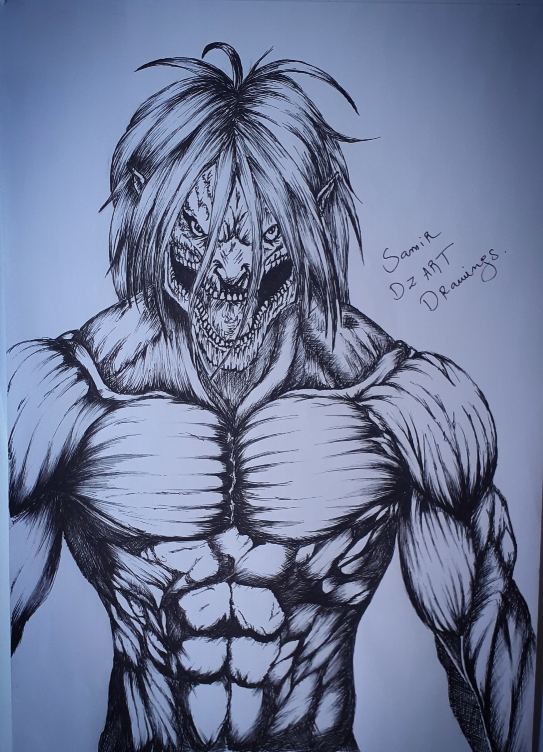 Attack On Titan Drawing Creative Art - Drawing Skill