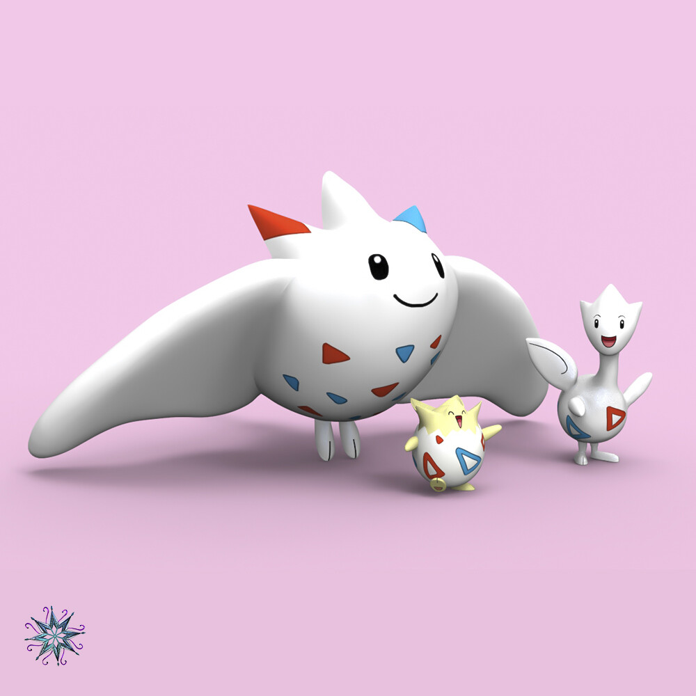 ArtStation - togepi, togetic y togekiss