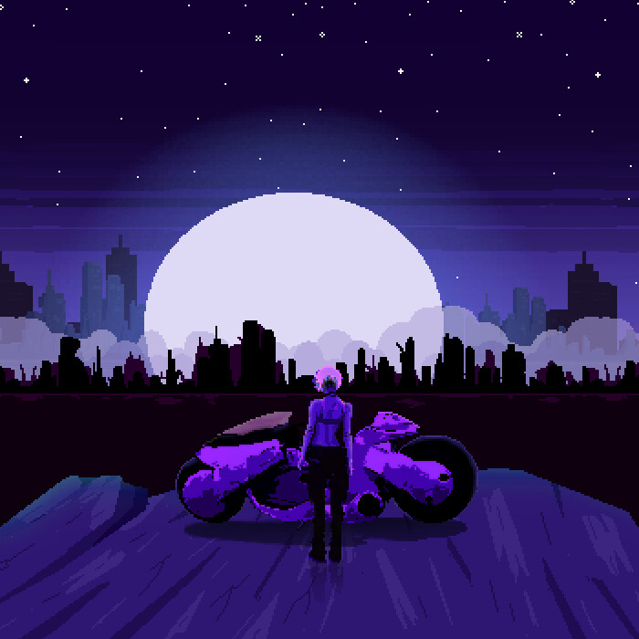アート・デザイン・音楽 PURPLE SEXE ArtStation - Hotline84 - Neo Tokyo animation and synthwave music