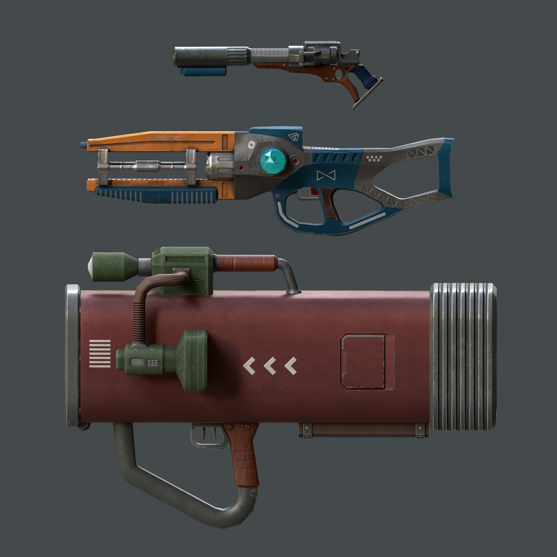 ArtStation - Low Poly Weapon Set