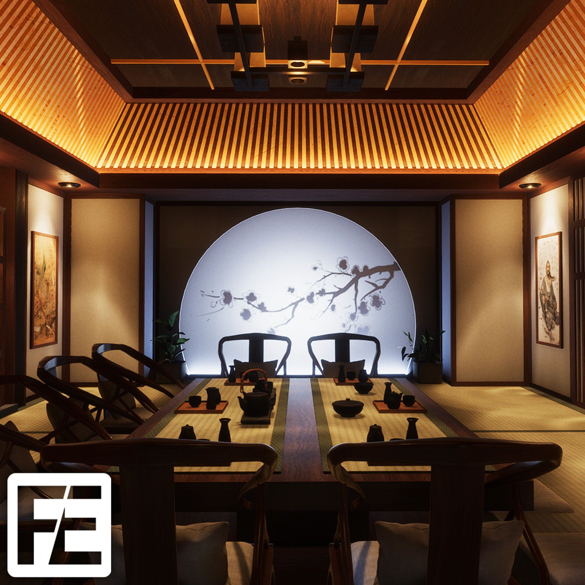 Feridun Engin - Chinese Tea Room (Unity HDRP]