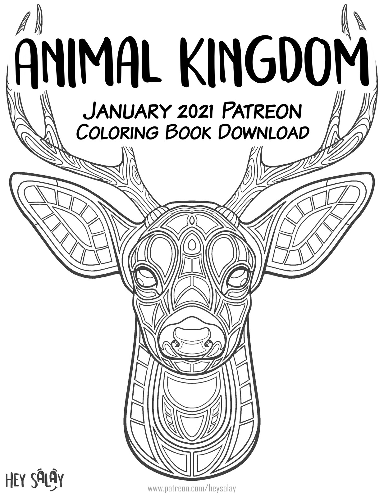 Download Artstation Jan 2021 Animal Kingdom Coloring Book Brittany Salay