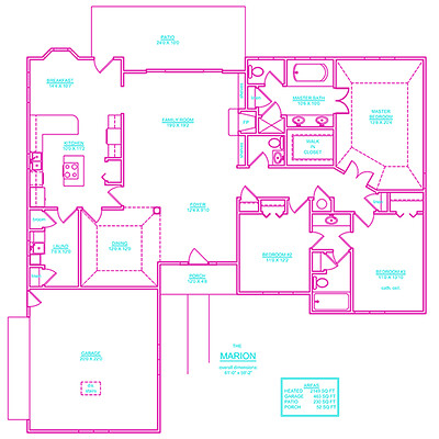 AutoCAD House Room Size Plan