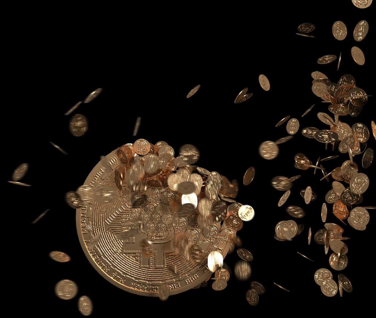 ArtStation - 3D Bitcoin | Houdini | VFX