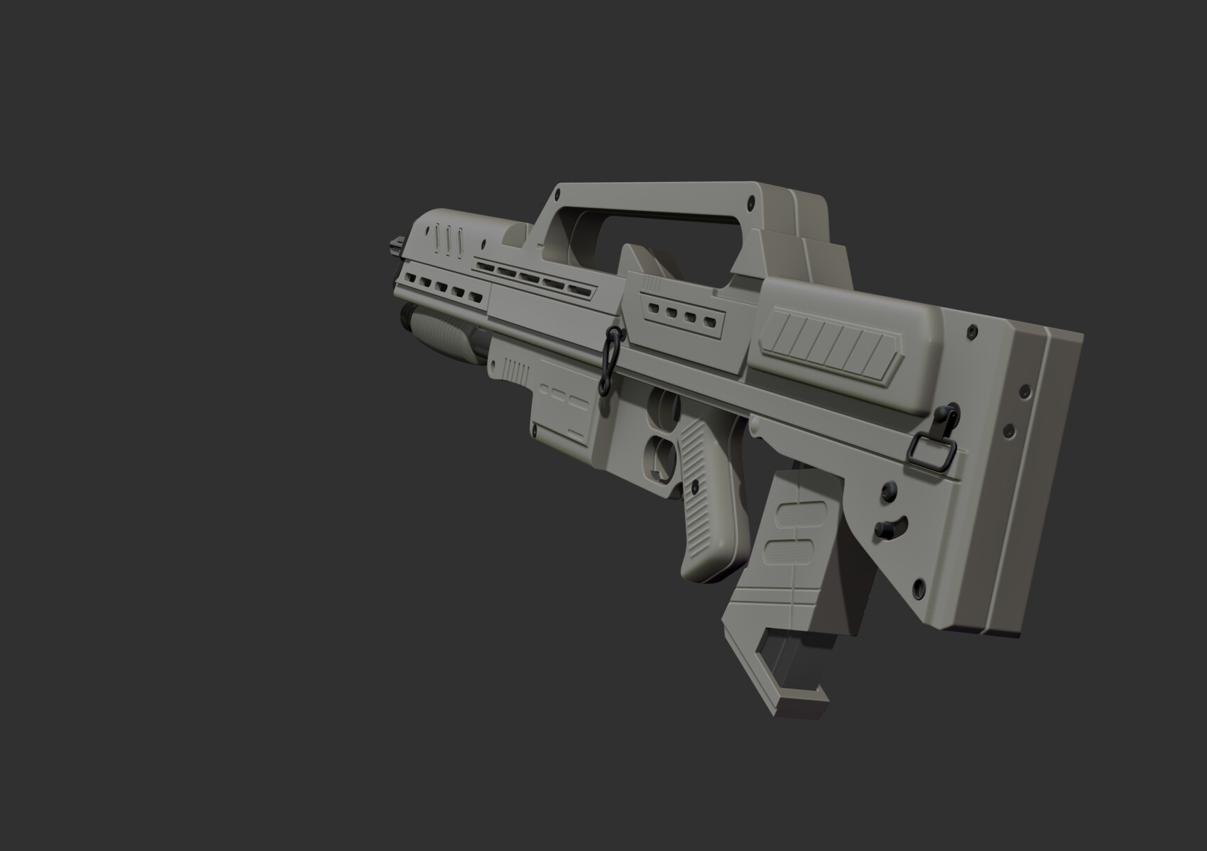 Artstation - Morita Rifle High Poly - Wip