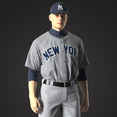 ArtStation - New York Yankees uniform / Marvelous designer