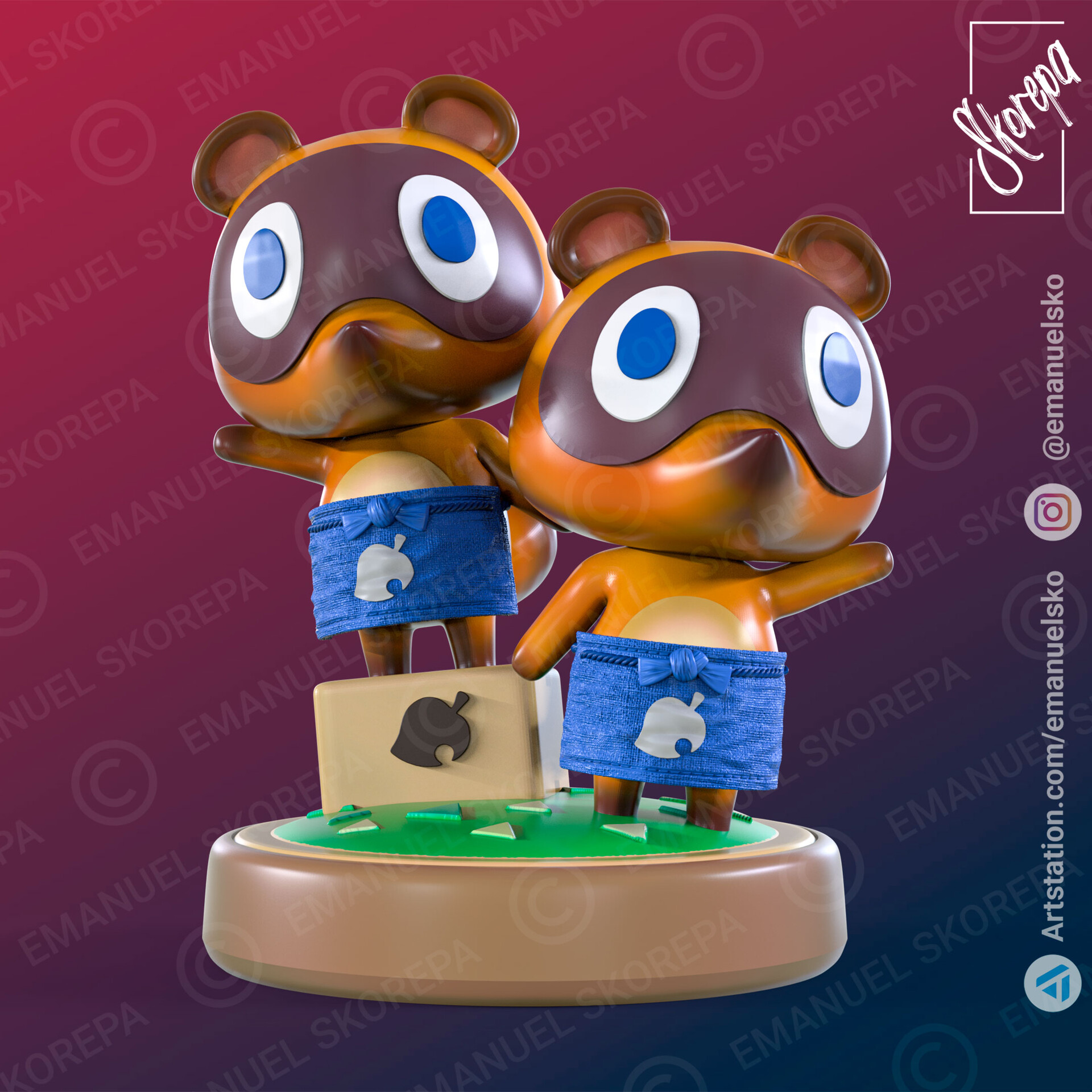 ArtStation Timmy and Tommy Animal Crossing