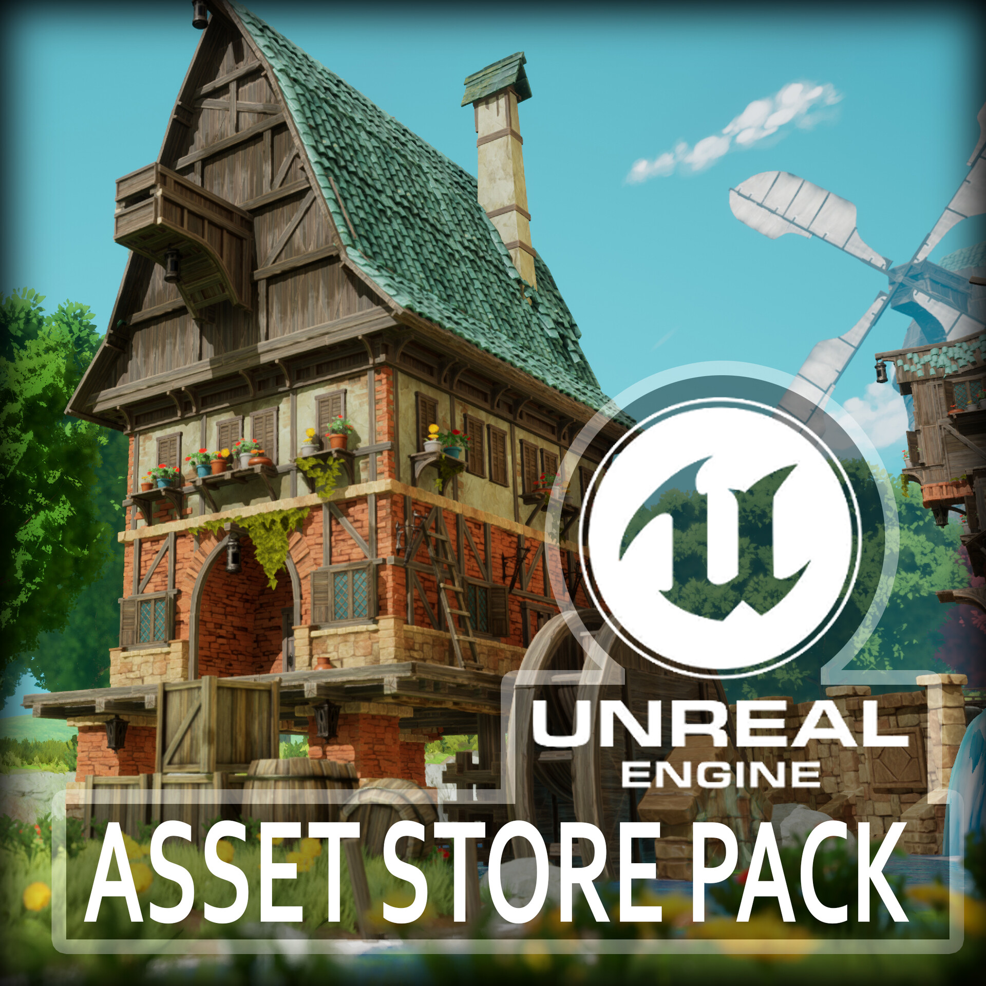 Artstation stylized village ue4 asset pack